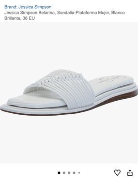 NWT  Jessica Simpson White Belarina Strappy Sandal Size 6.5